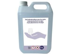 Bidon de 5 litres de solution hydroalcoolique main et surfaces