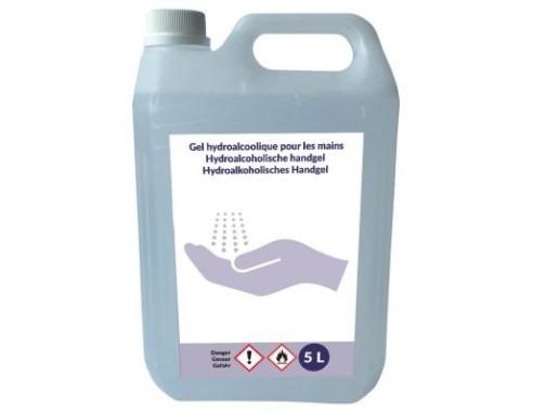 Bidon de 5 litres de solution hydroalcoolique main et surfaces