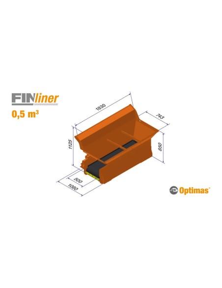 Distributeur de matière « Finliner » 0,5 m³/1,0 m³ + 1,4 m³ Optimas