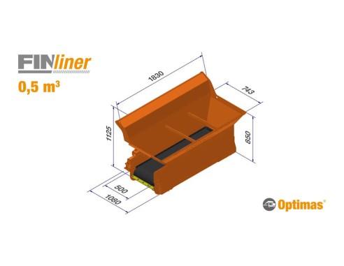 Distributeur de matière « Finliner » pour accotements 0,5 m³/1,0 m³ et 1,4 m³ Optimas