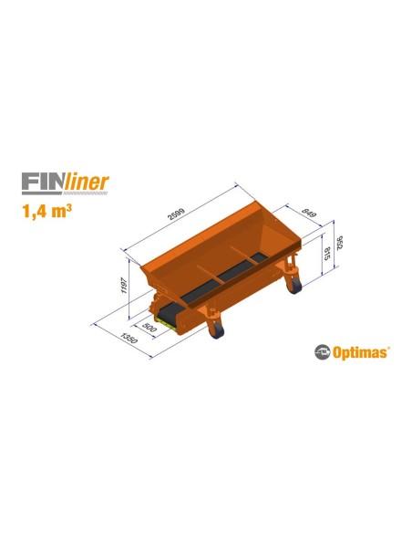Distributeur de matière « Finliner » pour accotements 0,5 m³/1,0 m³ et 1,4 m³ Optimas